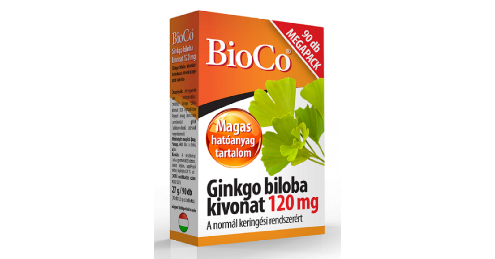 BioCo Ginkgo biloba kivonat 120mg MEGAPACK tabletta 90x