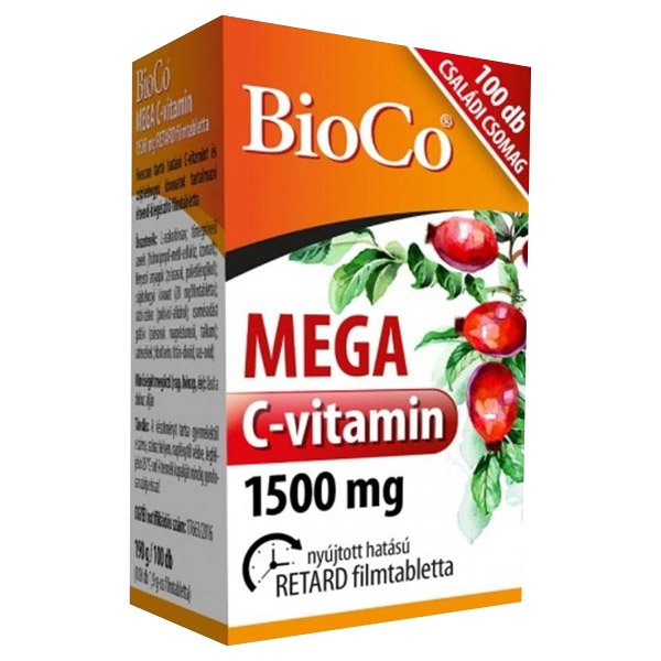 BioCo Mega C-vitamin 1500mg családi csomag filmtabletta 100x