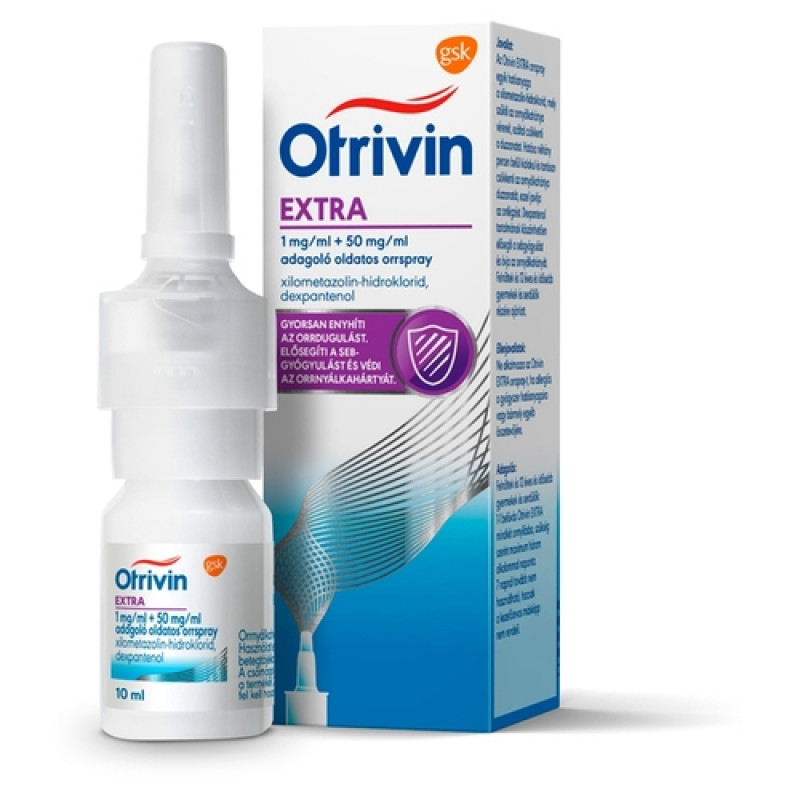 Otrivin Extra 1 mg/ml + 50 mg/ml adagoló oldatos orrspray, 10 ml