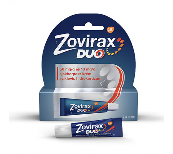 Zovirax Duo 50mg/g és 10mg/g ajakherpesz krém 2g